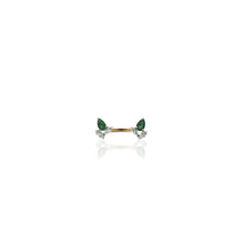 Load image into Gallery viewer, Bloom Ring with Pear Shape Zambian Emerald

