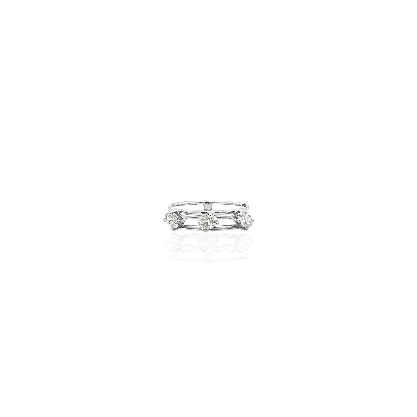 Double Cord Diamond ring