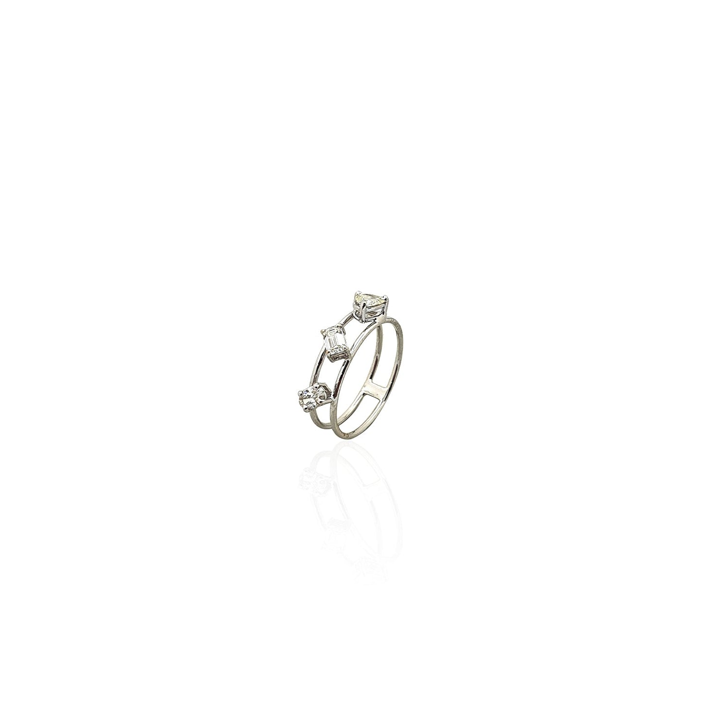 Double Cord Mix Diamond ring