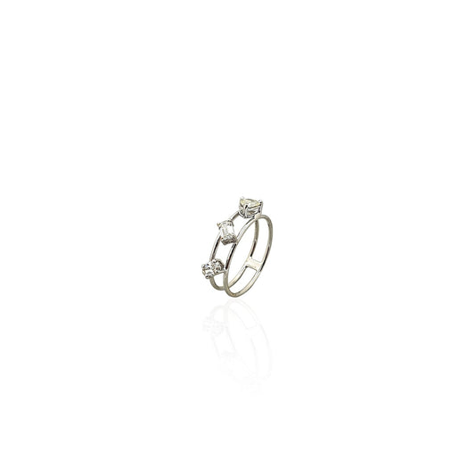 Double Cord Mix Diamond ring