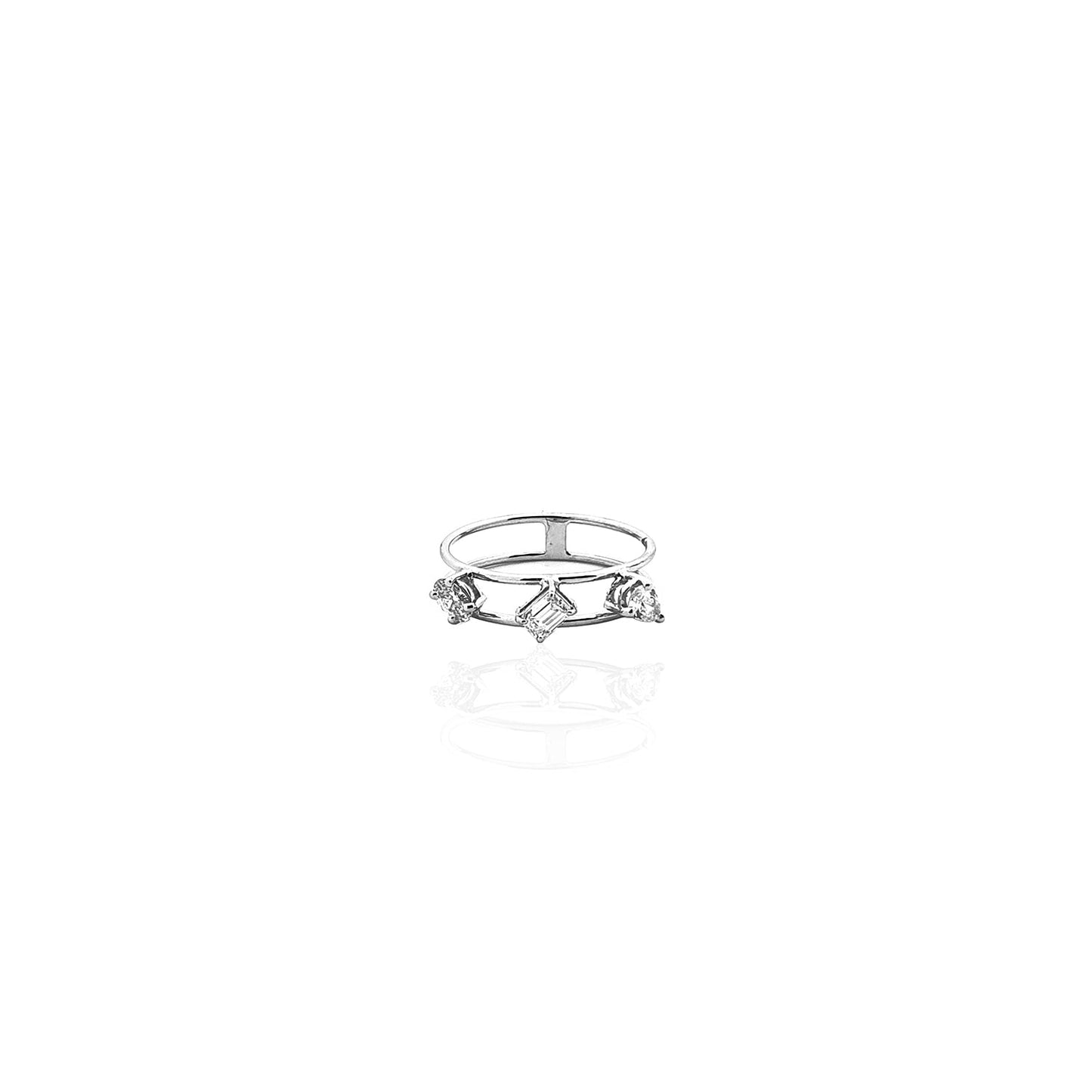 Double Cord Mix Diamond ring