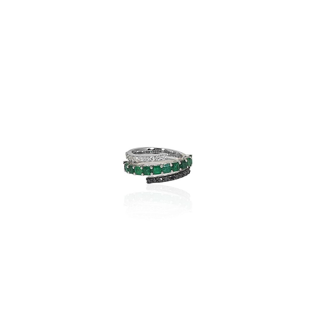 Spiral Emerald Ring