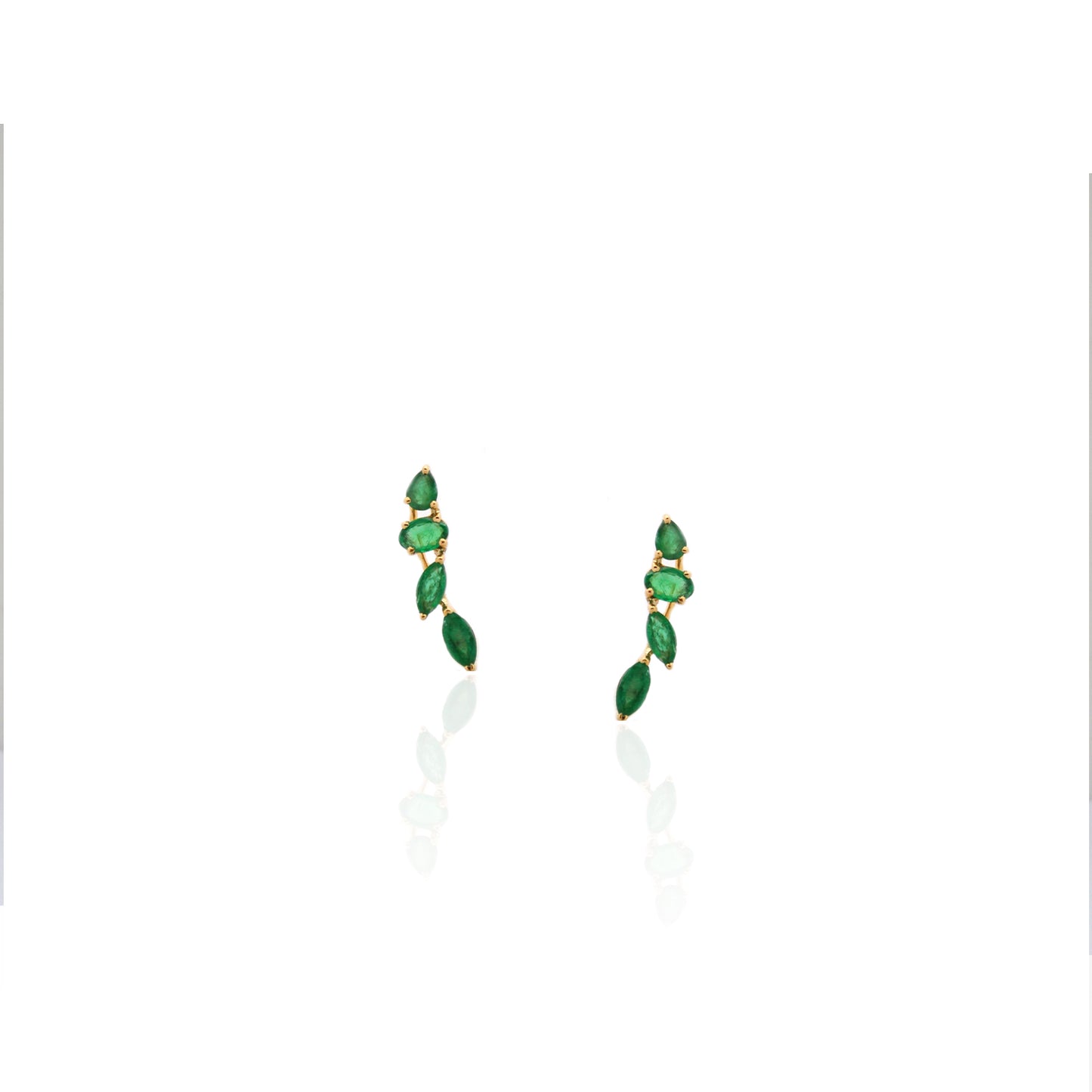 Zambian Emerald Cascade Earrings