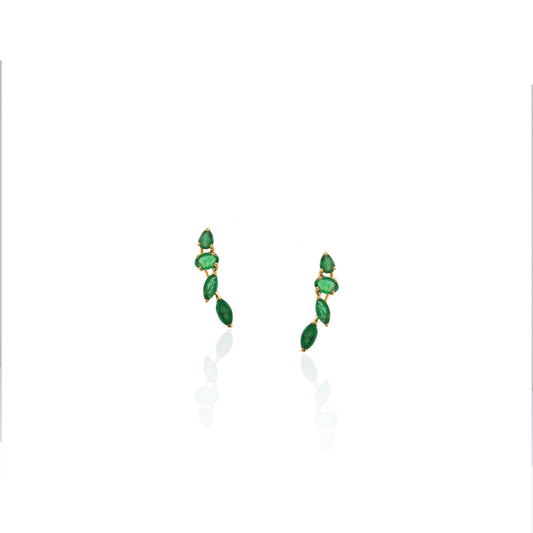 Zambian Emerald Cascade Earrings