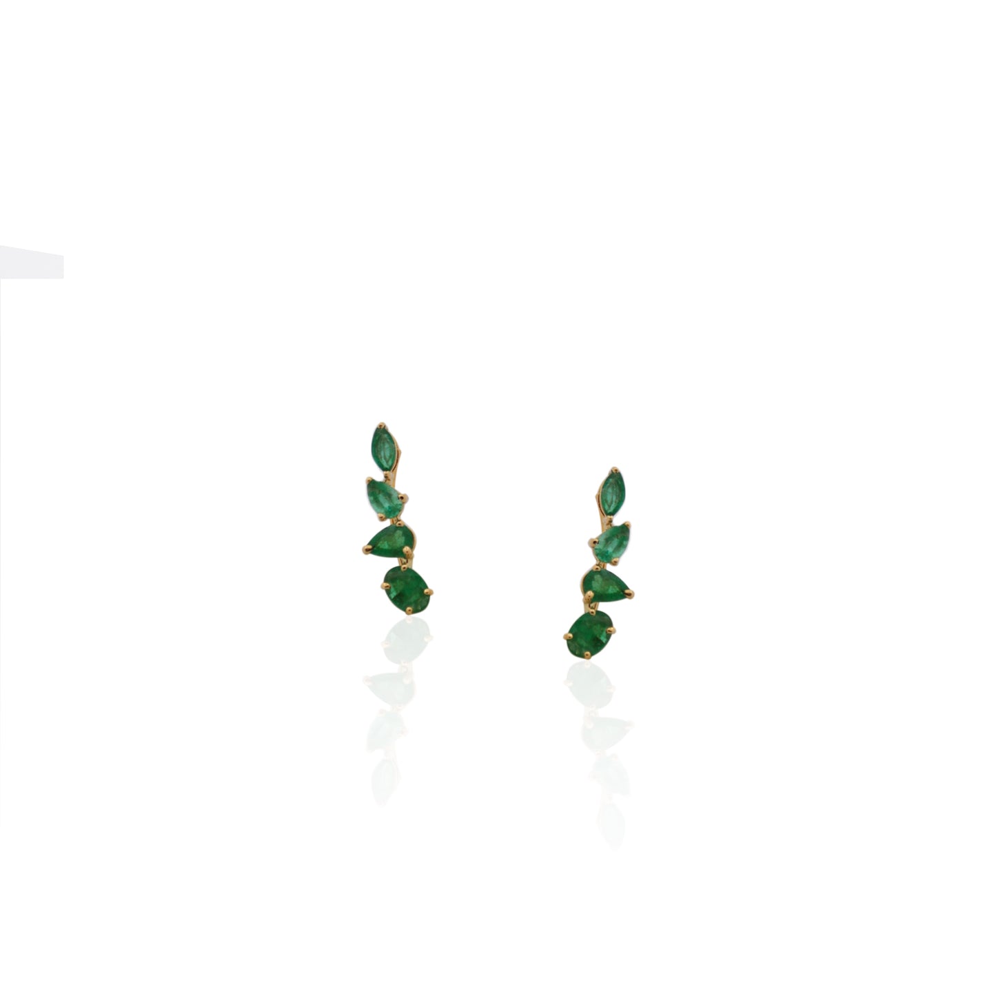 Zambian Emerald Bloom Earrings