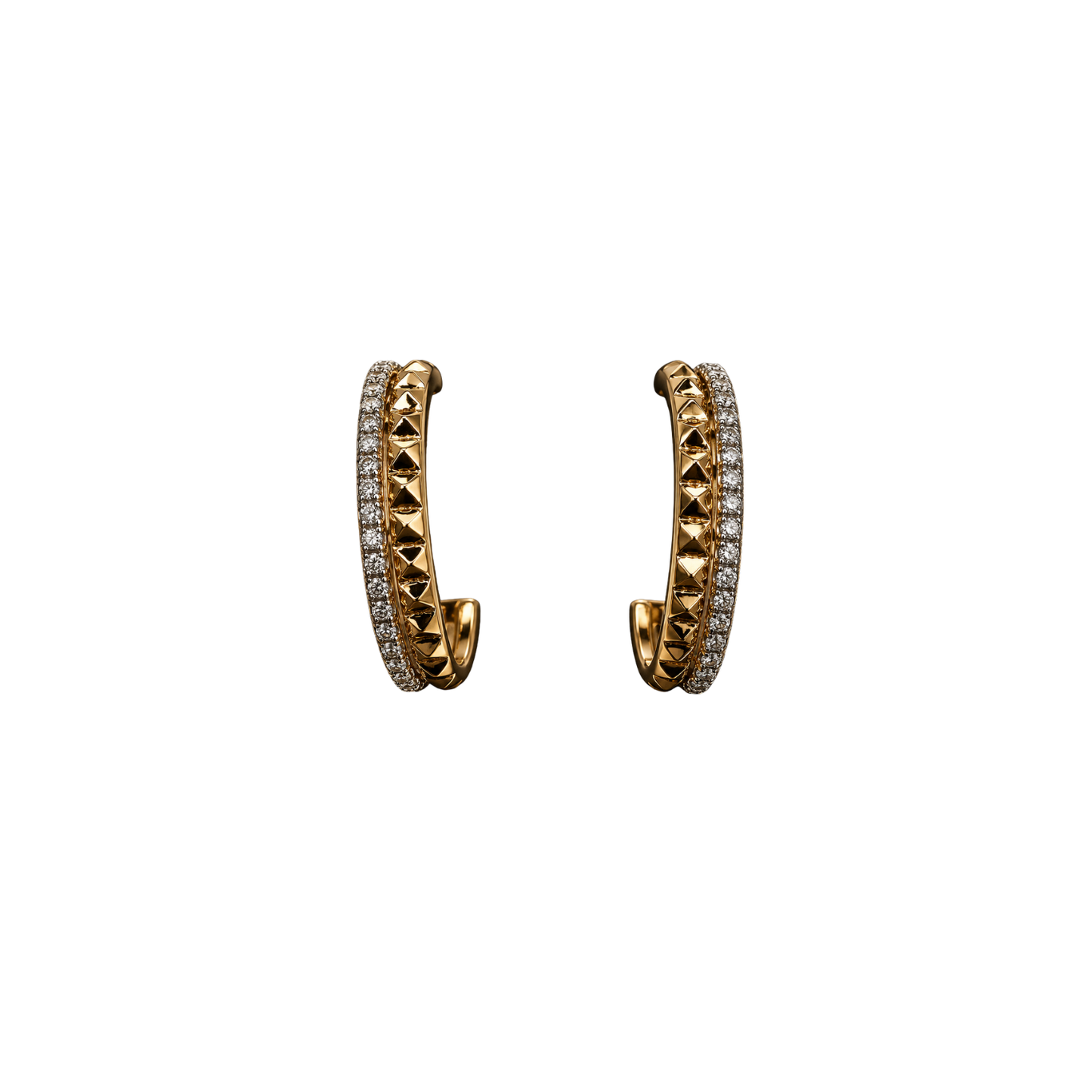 Bloom Diamond Hoop Earrings