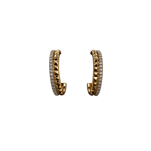 Bloom Diamond Hoop Earrings
