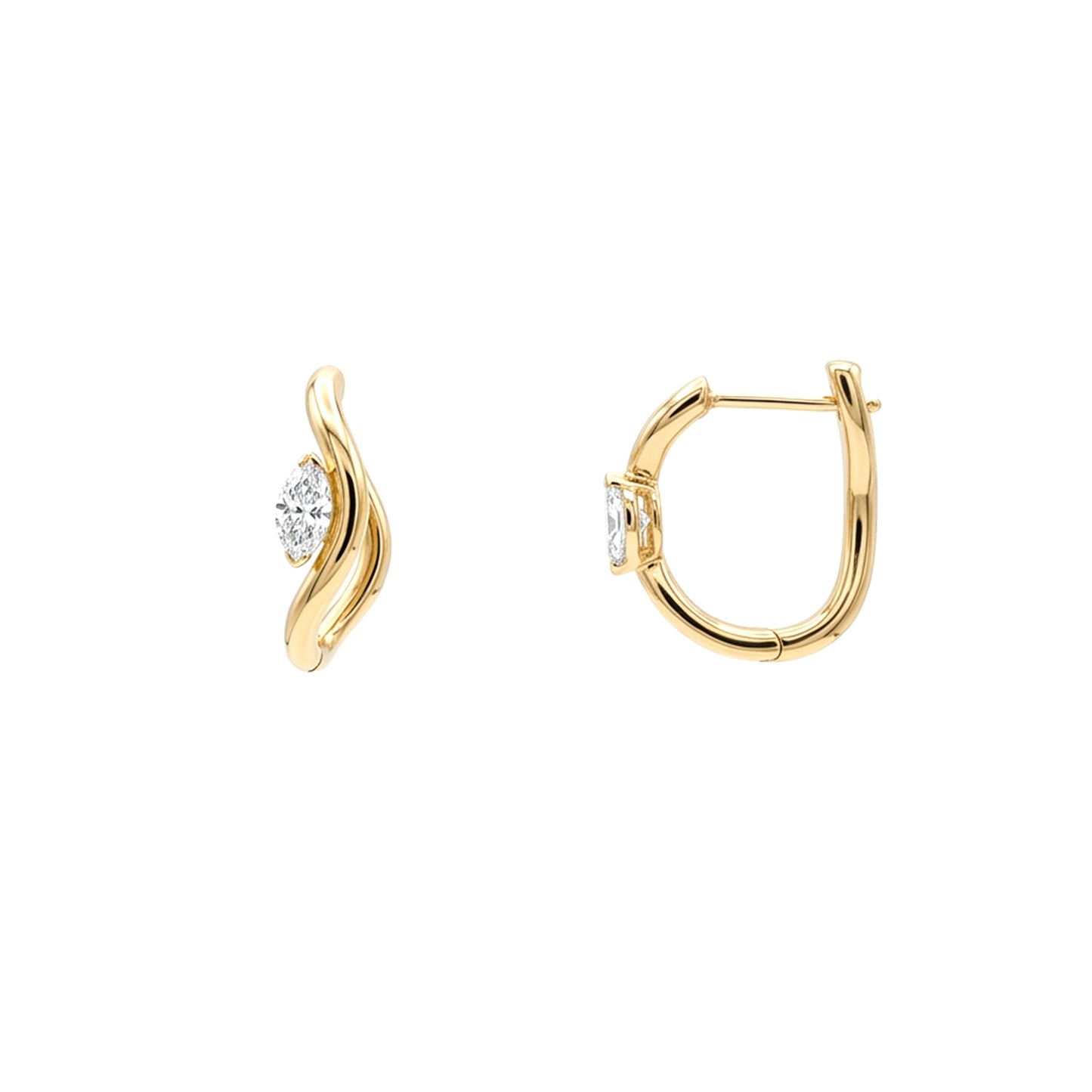 Bloom Diamond Hoop Earrings