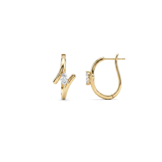 Bloom Sculpted Diamond Hoops