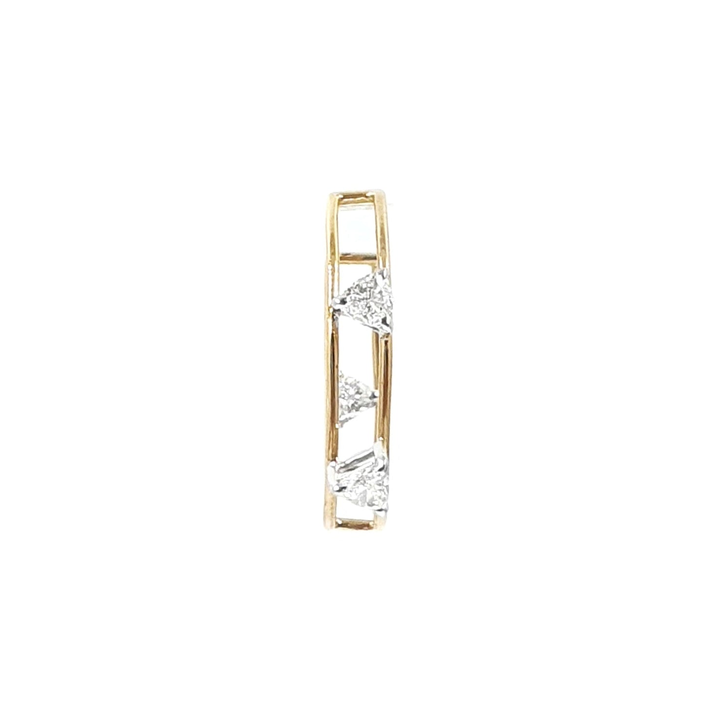 Two Line Small Trilliant Hoops