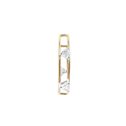 Two Line Small Trilliant Hoops