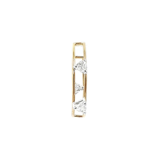 Two Line Small Trilliant Hoops