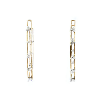 Two Line Big Trilliant Hoops