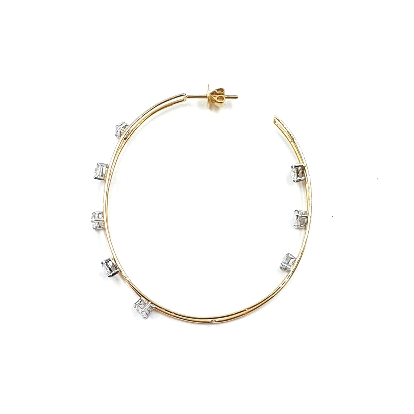 Two Line Big Trilliant Hoops