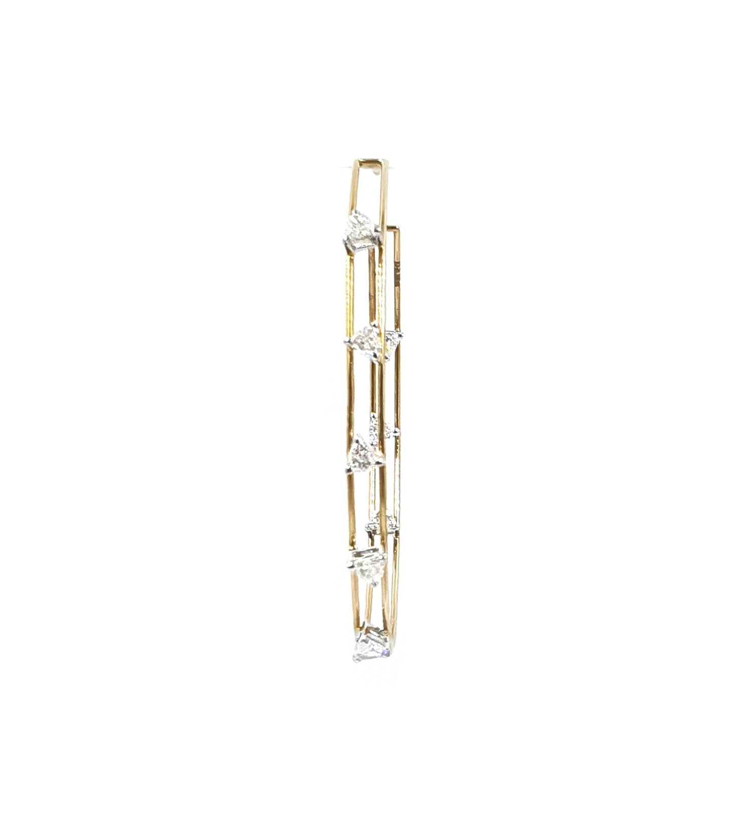 Two Line Big Trilliant Hoops