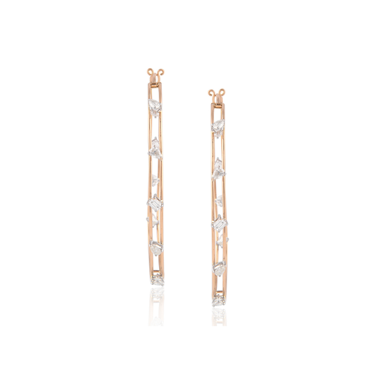 2 lined diamond hoops