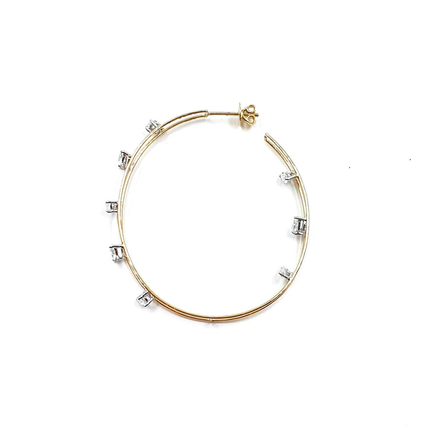 Two Line Pear And Marquise Hoops