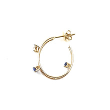 Load image into Gallery viewer, Two Line Marquise Hoops
