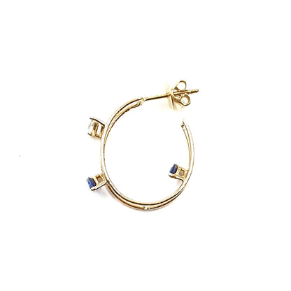 Two Line Marquise Hoops