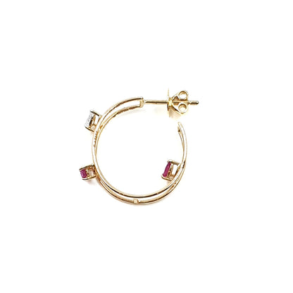 Two Line Pear Hoops