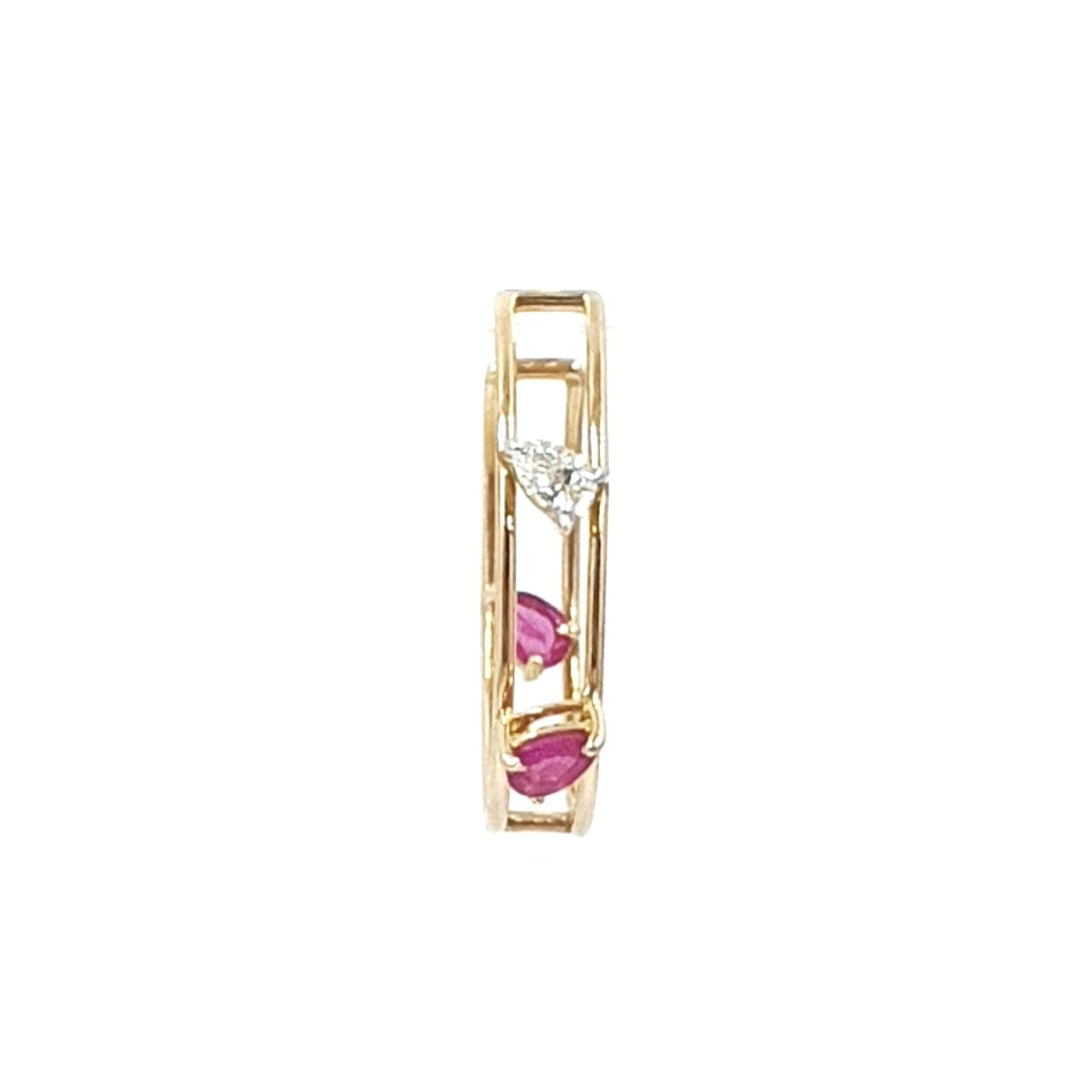 Two Line Pear Hoops