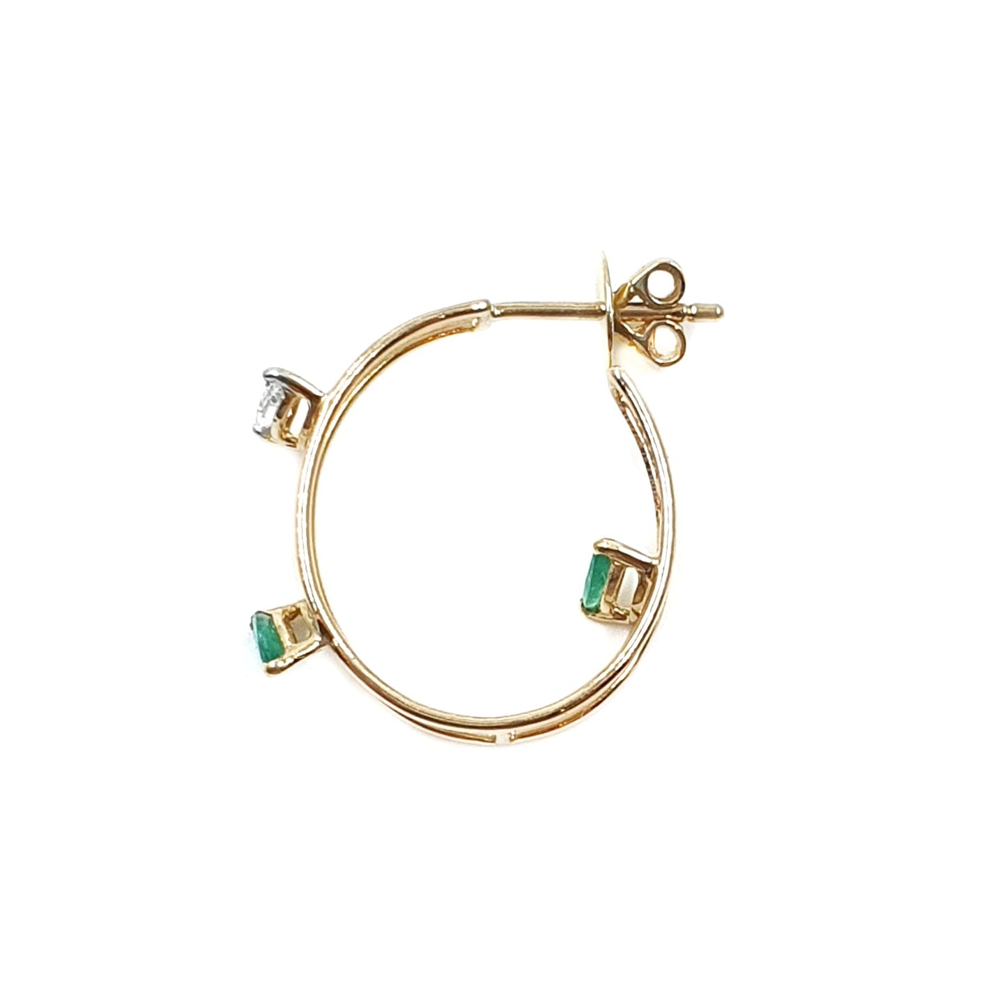 Two Line Big Marquise Hoops
