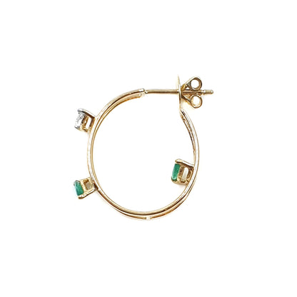 Two Line Big Marquise Hoops