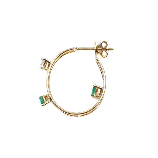 Two Line Big Marquise Hoops