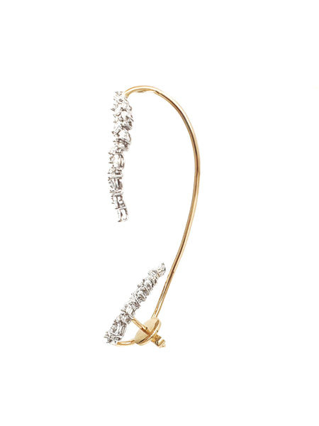 Endure Vine Earcuff - Marquise Diamonds & Yellow Gold