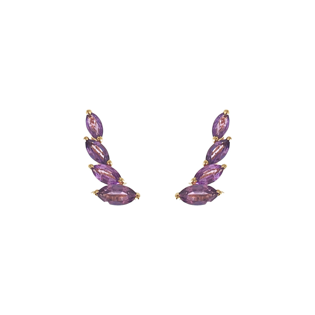 Grapevine Ear Sliders in Purple Sapphires