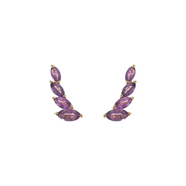 Grapevine Ear Sliders in Purple Sapphires