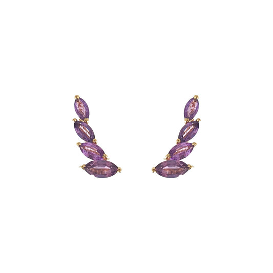 Grapevine Ear Sliders in Purple Sapphires