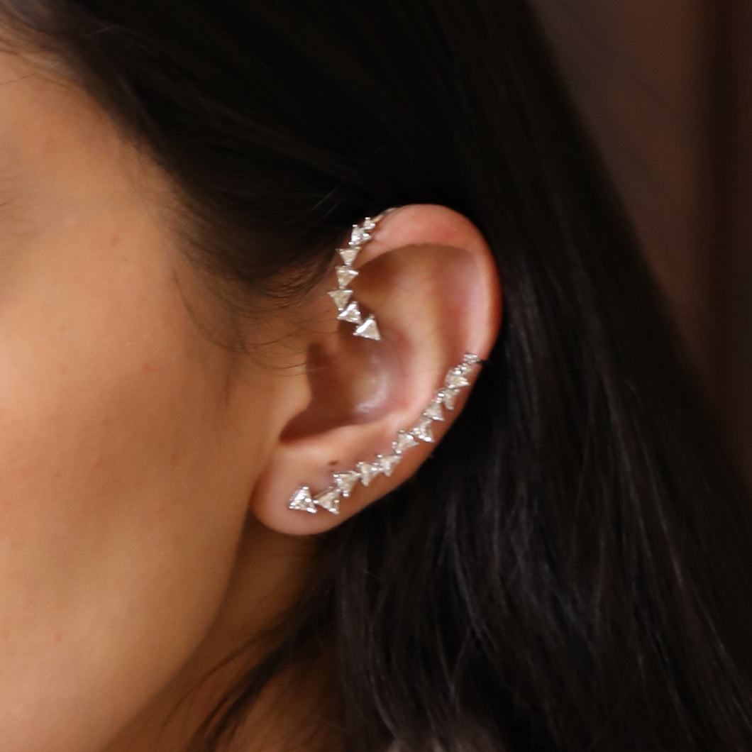 Diamond Ear Cuff - 9ct Gold | Diamond No Pierce Earrings | By Baby