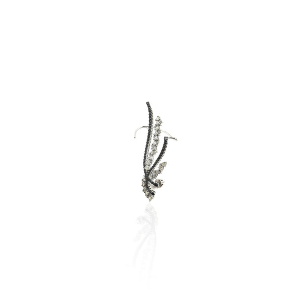 Diamond Trillion Ear cuff with Ear Slider