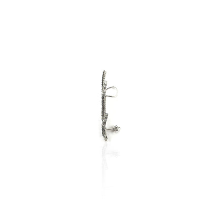 Diamond Trillion Ear cuff with Ear Slider