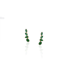 Load image into Gallery viewer, Bloom Reform Ear Sliders with Zambian emeralds
