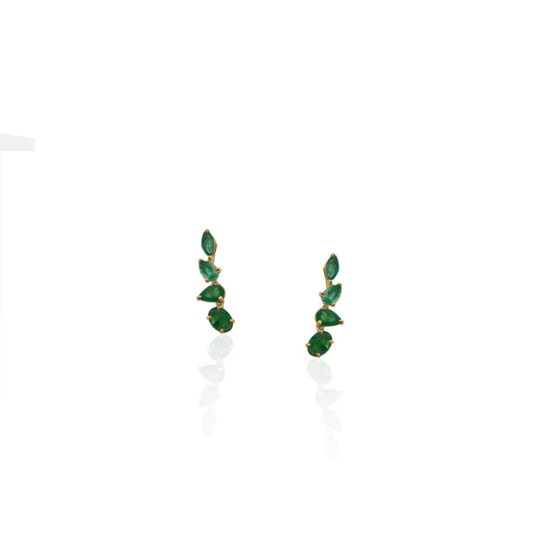 Bloom Reform Ear Sliders with Zambian emeralds