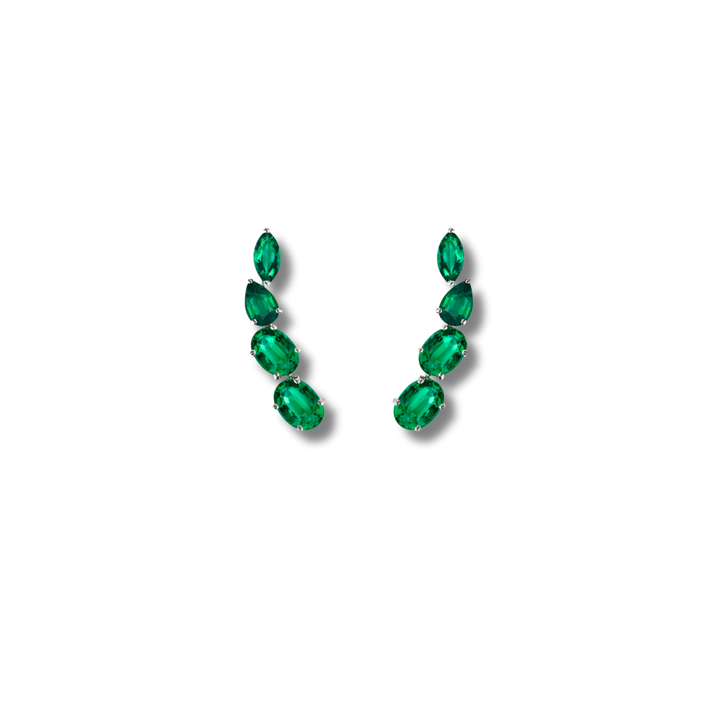 Bloom Reform Ear Sliders with Zambian emeralds
