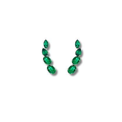 Bloom Reform Ear Sliders with Zambian emeralds