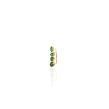 Load image into Gallery viewer, Bloom Reform Ear Sliders with Zambian emeralds
