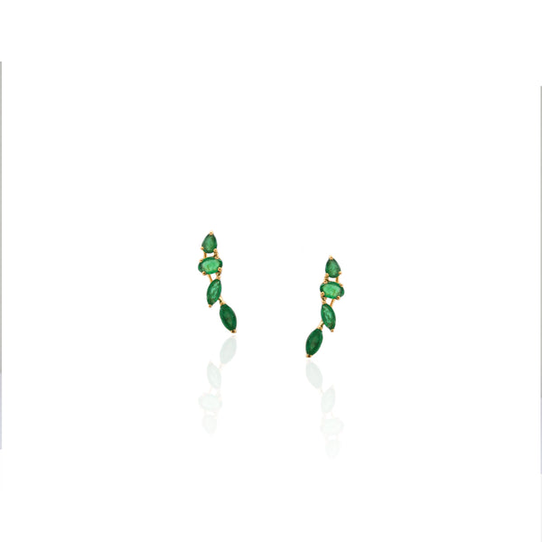 Zambian Emerald Ear Sliders