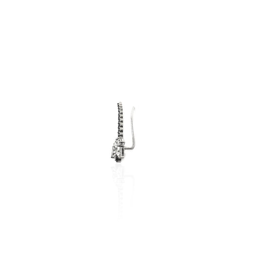 Dragonfly Black Diamond Ear Sliders