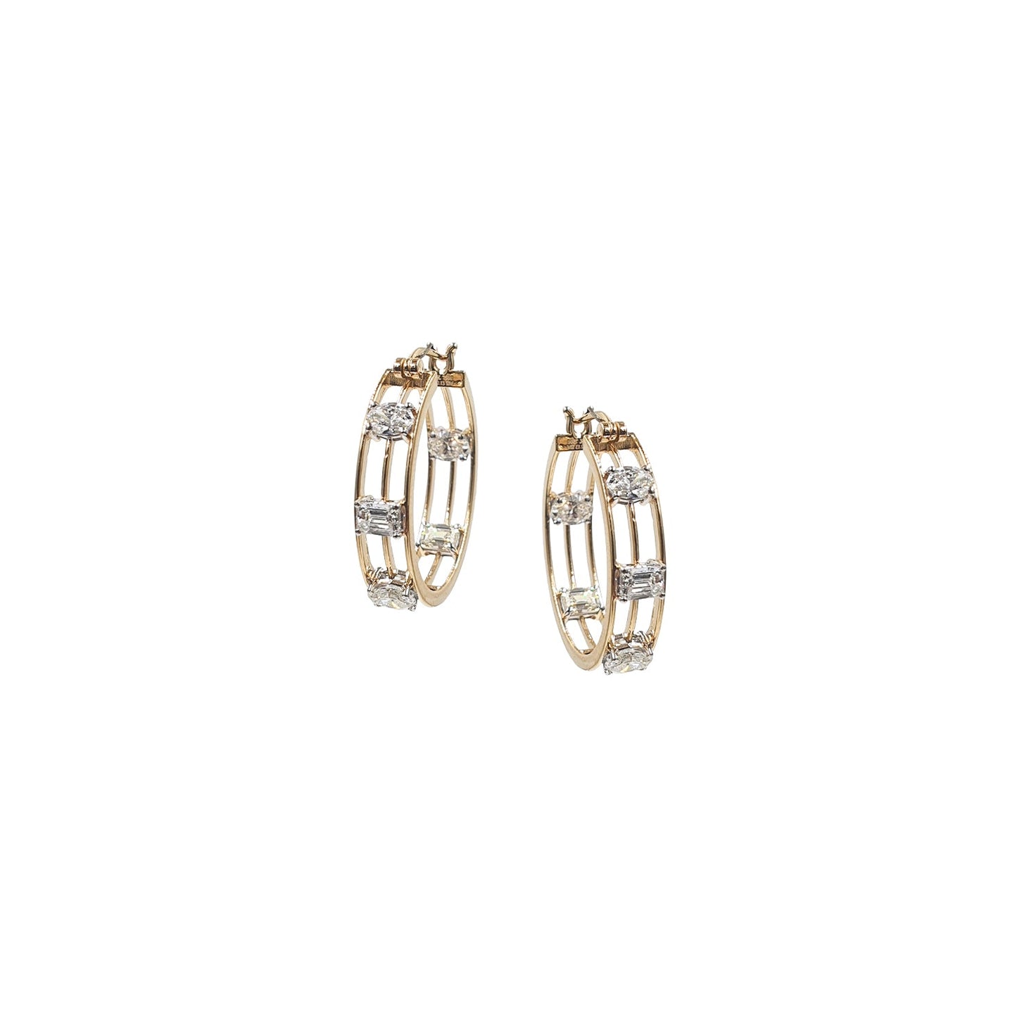 Escape Diamond Hoop Earrings
