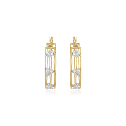 Escape Diamond Hoop Earrings