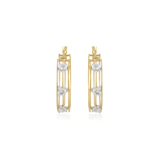 Escape Diamond Hoop Earrings