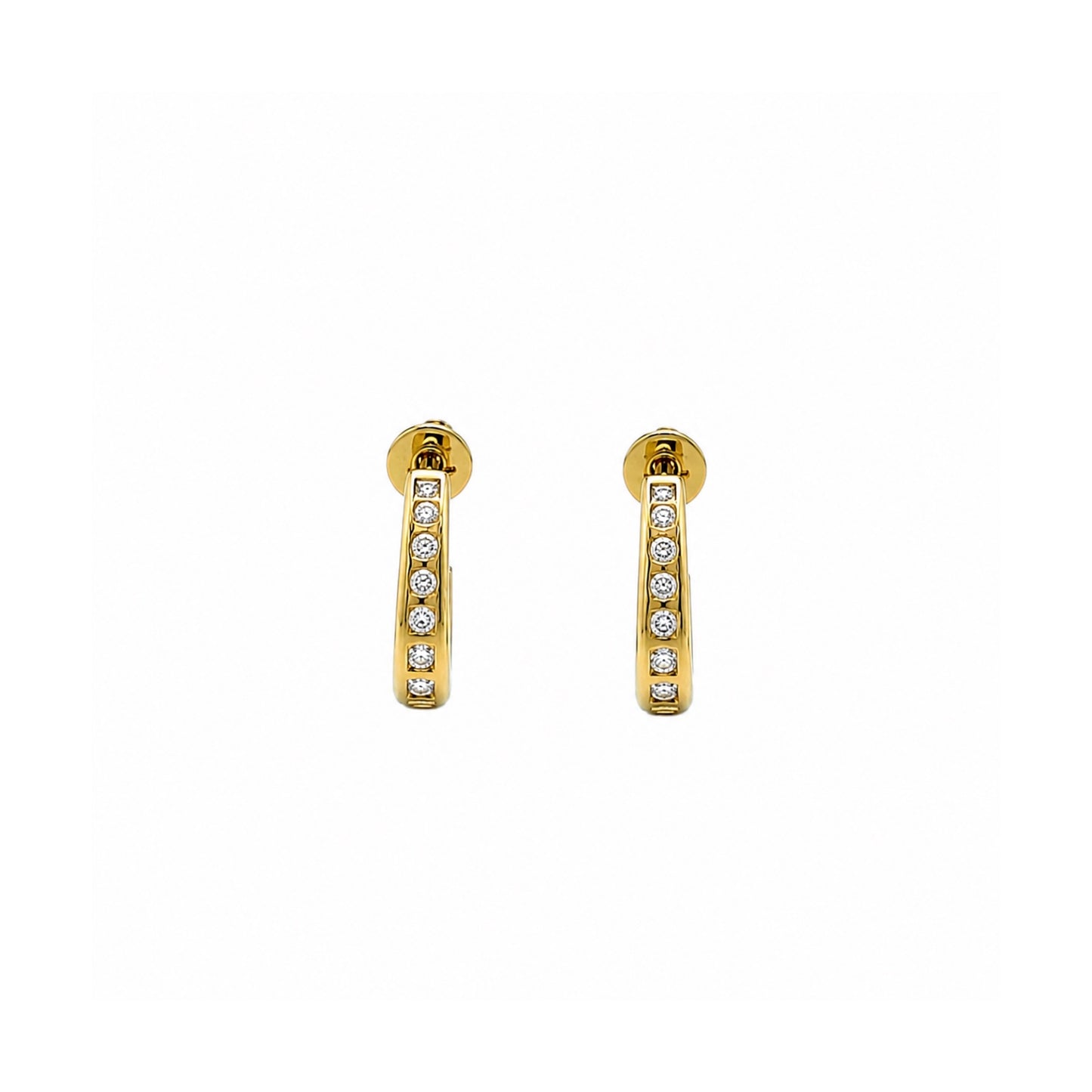 Bloom Diamond Taper Hoop Earrings