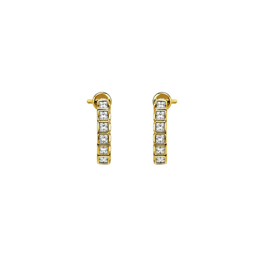 Bloom Diamond Scallop Hoops