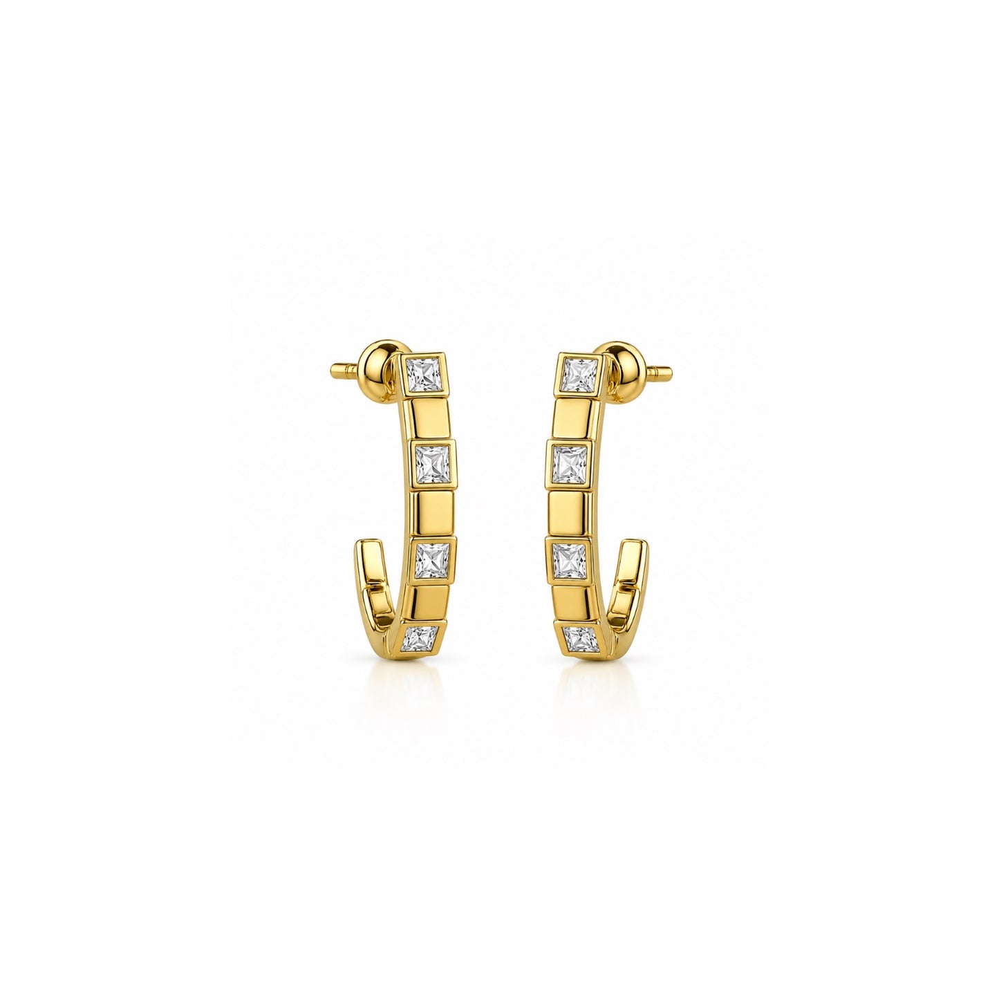 Bloom Diamond Bar Hoops