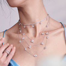 Load image into Gallery viewer, Bloom Necklace with Oval, round and Rose cut Diamonds
