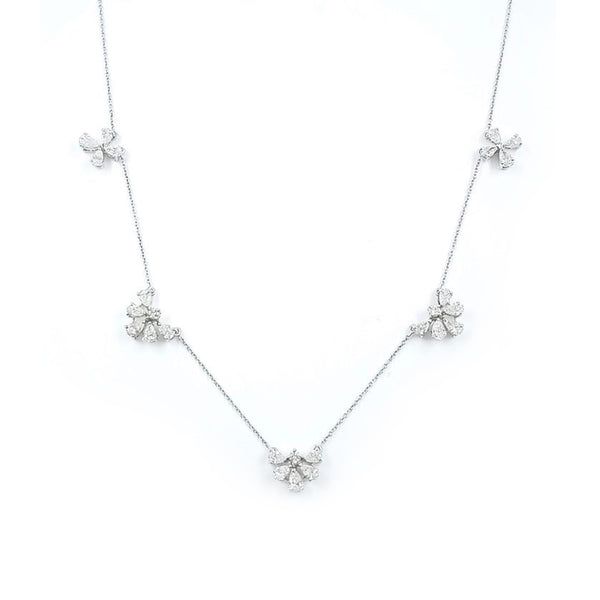 City Light 5 Pear Cluster Stackable Necklace